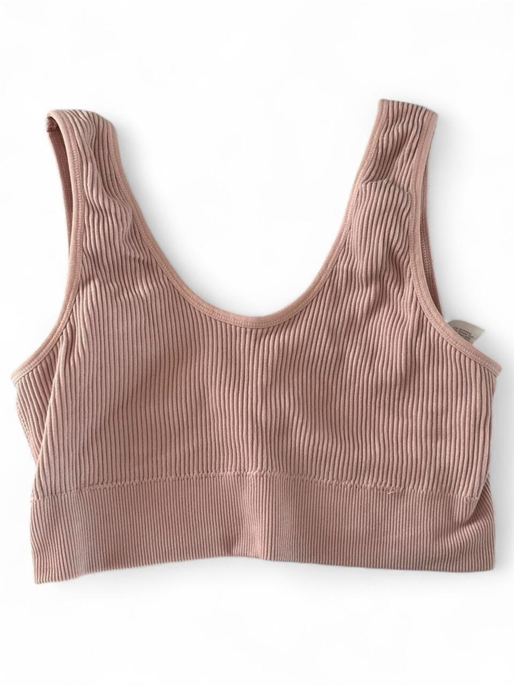 aerie Ribbed Scoop Bralette in Dusty Mauve